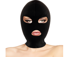 Darkness Bondage Darkness Submission Mask Juodas - Spandex Hood with Mouth &amp; Eye Openings