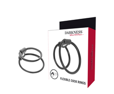 Darkness Bondage Darkness Set of Two Flexible Anatomical Support Rings Juodas