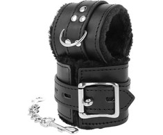 Darkness Bondage Darkness Juodas Lined Adjustable Restraint Cuffs Faux Leather