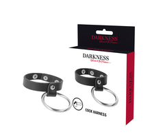Darkness Bondage Darkness Premium Metal Ring System Juodas &amp; Sidabrinis - Adjustable Intimate Priedas