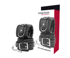 Darkness Bondage Darkness Padded Hand Restraints PU Leather Adjustable 20 cm Juodas