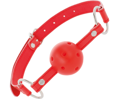 Darkness Bondage Darkness Raudona Breathable Gag Adjustable Leather Strap Universal Fit