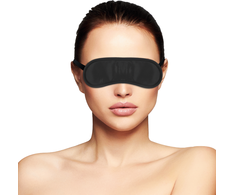 Darkness Bondage Darkness Satin Juodas Eye Mask Adjustable Headband Lightweight