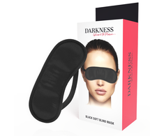 Darkness Bondage Darkness Satin Juodas Eye Mask Adjustable Headband Lightweight