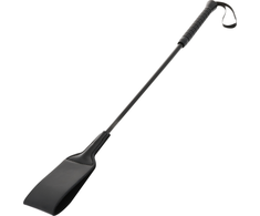 Darkness Sensations Darkness Fetish Juodas Wide Whip 53cm - Durable PVC, Ergonomic Handle