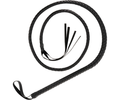 Darkness Sensations Darkness Bondage Whip 210 cm - Juodas, Ergonomic Handle, Premium Material