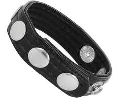 Darkness Sensations Darkness Adjustable Leather Performance Ring, Nickel-Free, Universal Size