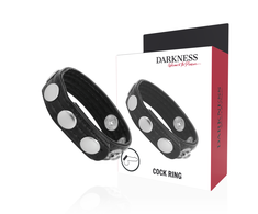 Darkness Sensations Darkness Adjustable Leather Performance Ring, Nickel-Free, Universal Size