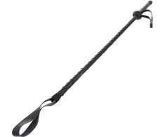 Darkness Sensations Darkness Leather Riding Crop 60cm - Precision Impact Tool, Juodas