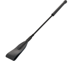 Darkness Sensations Darkness Leather Crop 45 cm - Precision Control Juodas Riding Whip