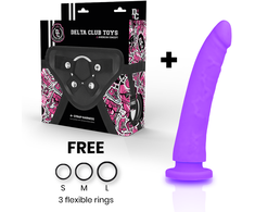 Deltaclub Delta Club Adjustable Harness System with Violetinė Silicone Attachment 17cm