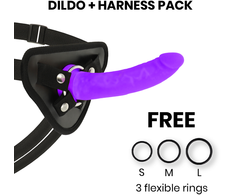 Deltaclub Delta Club Adjustable Harness System with Violetinė Silicone Attachment 17cm