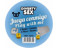 Diablo Picante DIVERTY SEX Dice Game Set - Fun Activity &amp; Location Dice with Cup, 30mm