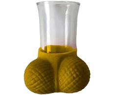 DIABLO PICANTE Gold Metallic Shot Glass - Durable Party Accent 60 ml
