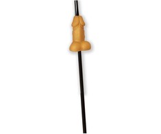 Diablo Picante Gold Party Straw with Decorative Element - Reusable