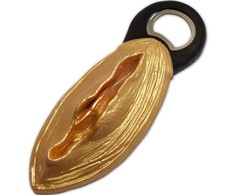 DIABLO PICANTE Juodas Golden Party Bottle Opener - Upright Novelty Design