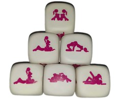 Diablo Picante Kamasutra Dice Game for Girls - 30mm Baltas Fun Cube