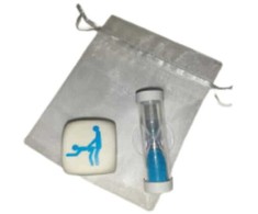 Diablo Picante Fun Posture Dice Set with 2-Minute Hourglass 25mm