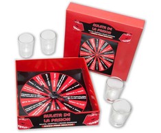 Diablo Picante Passion Roulette Shots Game Set with 4 Glasses