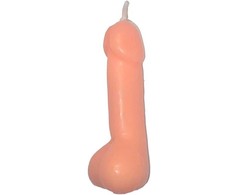 Diablo Picante Party Candle Flesh Tone - Humorous Table Decor, 15 cm