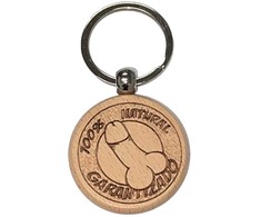 Diablo Picante Wooden Keychain Natural Finish Compact Fun Gift