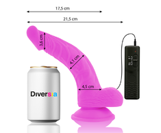 Diversia Flexible Vibrating Intimate Machine Violetinė 21.5cm Harness Compatible