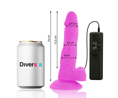 Diversia Flexible Vibrating Intimate Machine Violetinė 18 cm with Remote