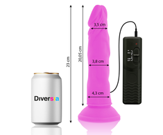 Diversia Flexible Vibrating Intimate Device Violetinė 23cm Harness-Compatible