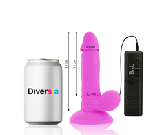 Diversia Flexible Vibrating Intimate Device Violetinė 17cm with Remote Control