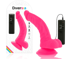 Rožinė Diversia Flexible Vibrating Device Rožinė 21.5cm with Suction Cup &amp; Remote