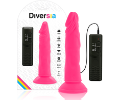 Rožinė Diversia Flexible Vibrating Intimate Device Rožinė 23cm, Suction Cup, Remote