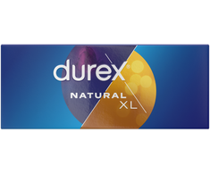 Durex Natural XL 56mm Extra Large 144-Pack - Comfort Fit Condoms