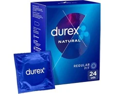 "Durex Natural Plus" natūralios gumos latekso 24 prezervatyvai