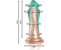 EPIC Python Cobra Žalias Silicone Intimate Device 205mm Mythology-Inspired