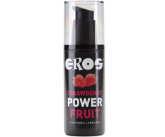 EROS Power Line Lubricant Strawberry Flavour 125ml Vanduo-Silicone Blend