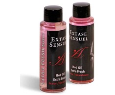 Extase Sensual Massage Oil Extra Fresh Strawberry 100ml Double Effect