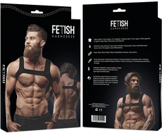 Fetish Submissive Attitude Neoprene Chest Harness for Men Size M