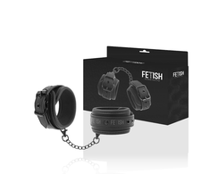 Fetish Submissive Bondage Fetish Submissive Vegan Leather Handcuffs with Neoprene Lining, Adjustable