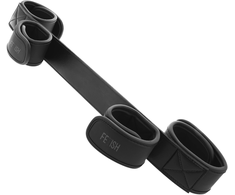 Fetish Submissive Bondage Fetish Submissive Adjustable Spreader Bar with Neoprene Padding, Juodas
