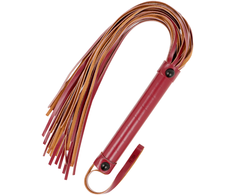 Fetish Submissive Dark Room Vegan Leather Whip 28cm - Durable Neoprene Handle