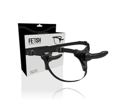 Fetish Submissive Harness Fetish Submissive Silicone Intimate Harness Juodas 16 cm Adjustable Strap
