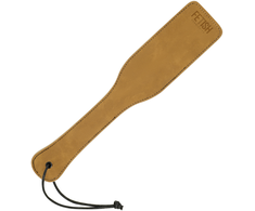 Fetish Submissive Origin Vegan Leather Whip Juodas 45cm Durable Design