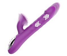Fun Function Zenda Thruster &amp; Rotation Dual-Action Silicone Device 24.5cm Violetinė