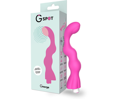 Rožinė G-SPOT George Rechargeable Silicone Intimate Massager Rožinė 200mm
