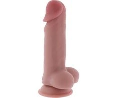 Get Real Prabangus dvigubo tankio storas dildo TPE 17 cm