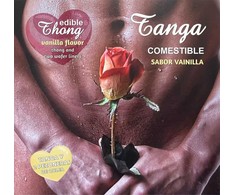 Hotflowers Hot Flowers Men’s Thong &amp; 2 Vanilla Edible Pads - Adjustable Fit