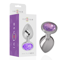 Intense Anal Toys Intense Metal Anal Plug Violet Crystal L - Elegant Aluminum Jewel Design