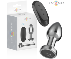 Intense Anal Toys Intense Metal Vibrating Plug M - 10 Modes, Remote Control, Atsparus vandeniui
