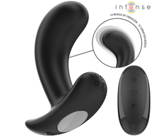 Intense Anal Toys INTENSE Chandler Juodas 10-Mode Vibrating Anal Device with Remote, 9cm