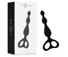 Intense Anal Toys INTENSE Danti Juodas Silicone Anal Plug 17.5 cm Body-Safe Material